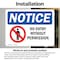 Signmission No Entry Without Permission OSHA Notice Sign, Vinyl Decal, 10in W x 7in L, 2PK OS-2PACK-NS-D-710-L-16095 - alternate 6
